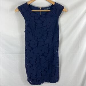 Tart Navy Blue Lace Crochet Tank Dress size small